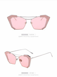 Half Framed Cat Eye Twin Beam Sunglass