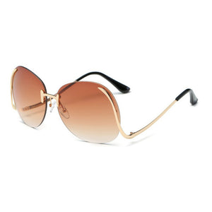 Bended Rimless Gradient Sunglass
